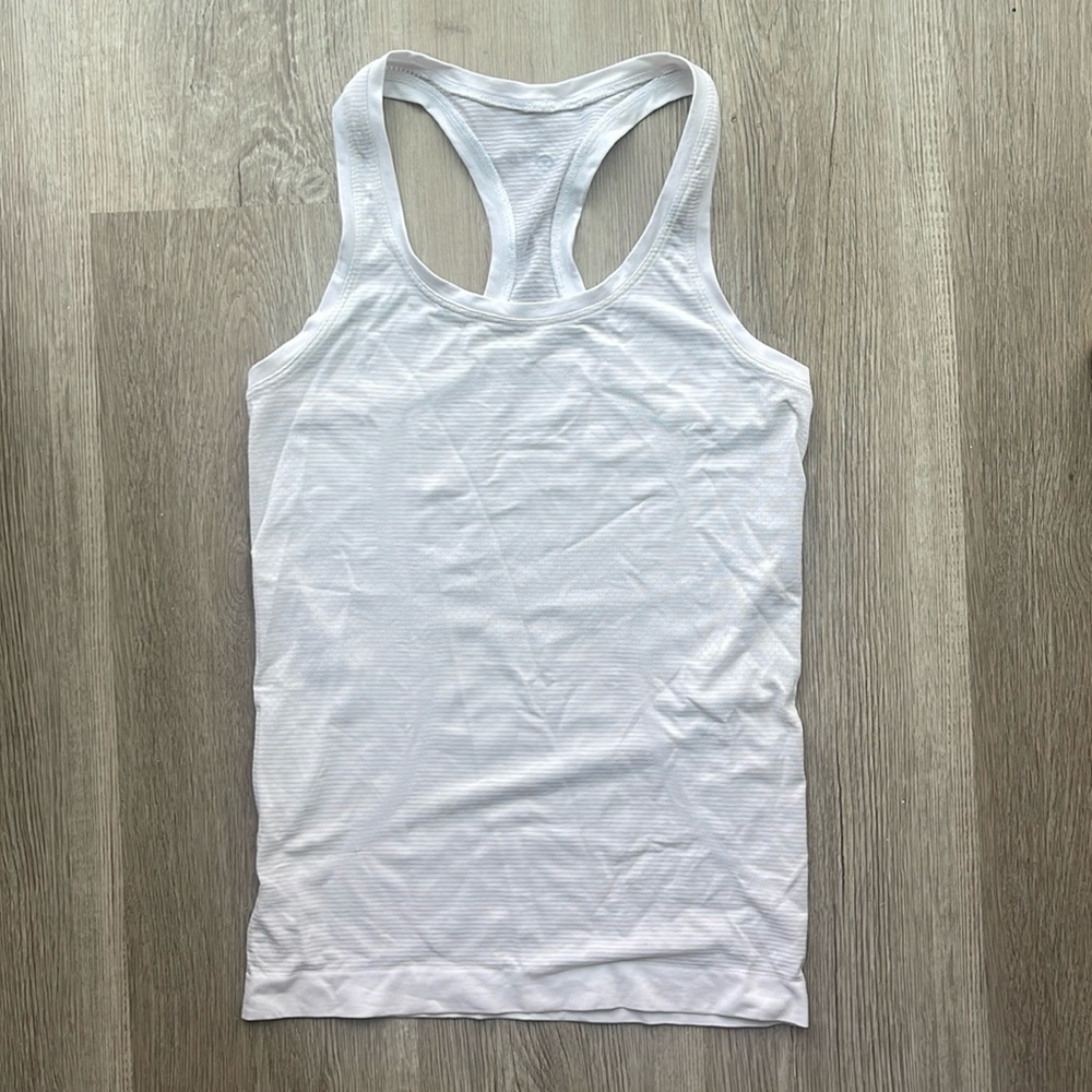 Lululemon White Swiftly Tech Racerback Tank